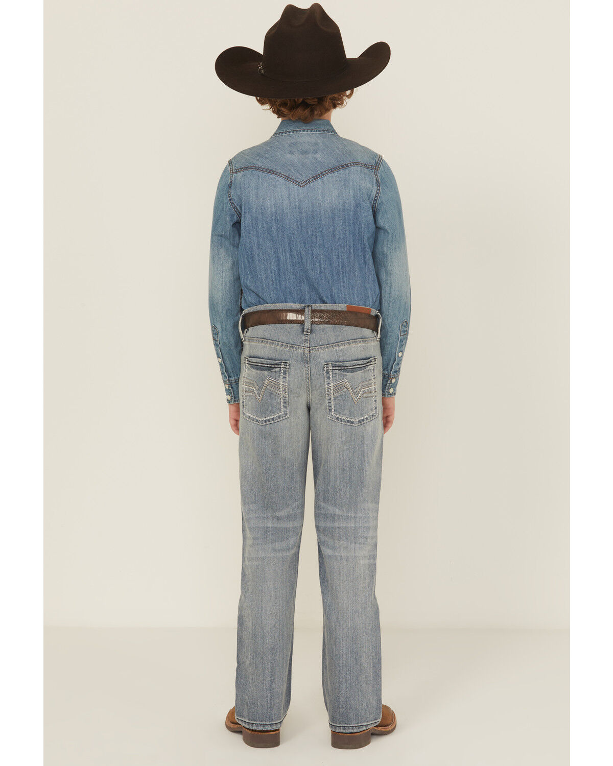 Image #3 - Cody James Boys' Medium Wash Buckskin Slim Bootcut Stretch Denim Jeans, Medium Wash, hi-res