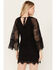 Image #5 - Idyllwind Women's Celosia Lacy Fringe Dress, Black, hi-res