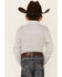 Image #4 - Rodeo Clothing Boys' Dot Geo Print Long Sleeve Pearl Snap Western Shirt , White, hi-res