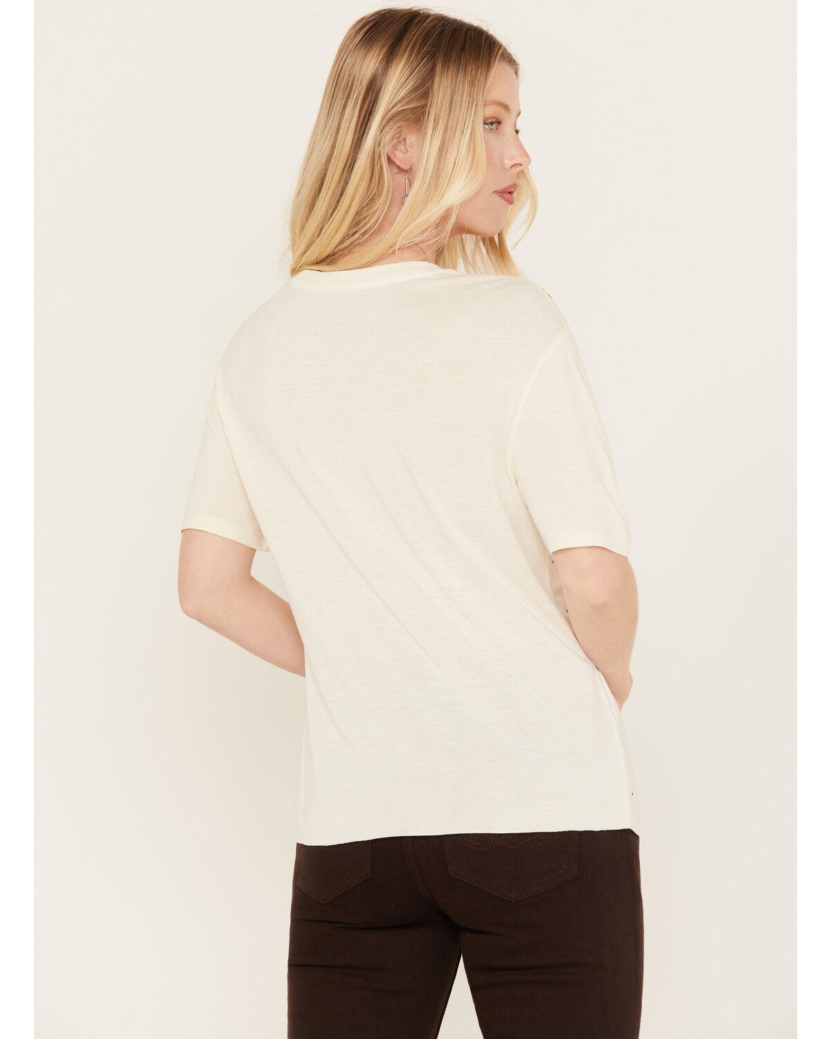 Image #4 - Idyllwind Women's Fannie Studded Tee, Ivory, hi-res