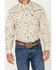 Image #2 - Cowboy Hardware Men's Mosaic Paisley Print Long Sleeve Snap Western Shirt, Cream, hi-res