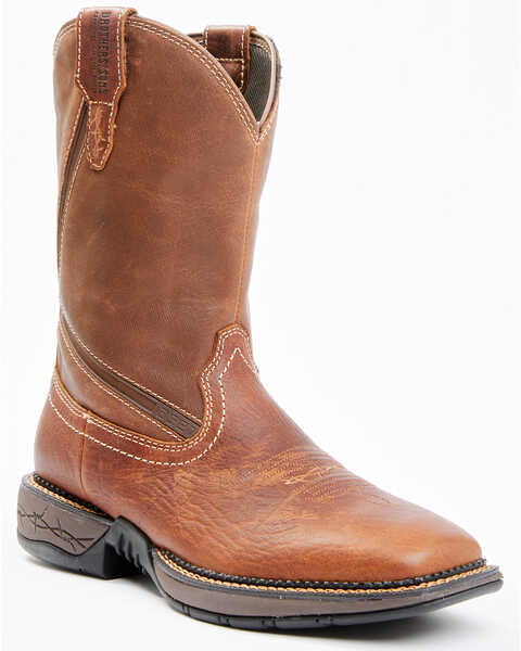 Brothers and Sons Men's Lite Western Performance Boots - Broad Square Toe, Brown, hi-res