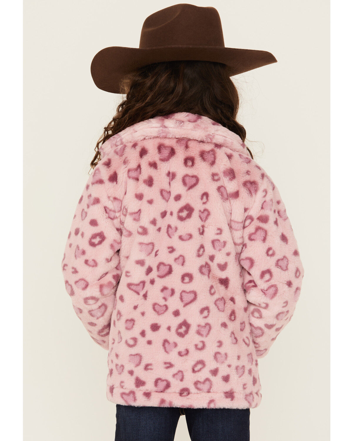 Image #4 - Urban Republic Little Girls' Jaguar Print Faux Fur Jacket, Pink, hi-res
