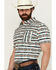 Image #2 - RANK 45® Men's Resurrection Southwestern Print Short Sleeve Button-Down Performance Stretch Western Shirt  , Ivory, hi-res