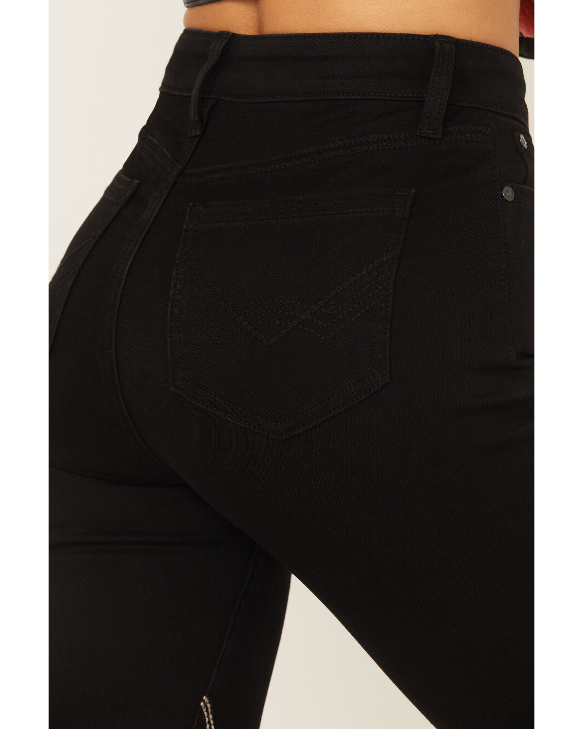 Image #3 - Idyllwind Women's Legend High Rise Boot Stitch Bootcut Super Stretch Denim Jeans, Black, hi-res
