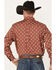 Image #4 - RANK 45® Men's Caballo Geo Print Long Sleeve Button-Down Western Shirt, Light Red, hi-res