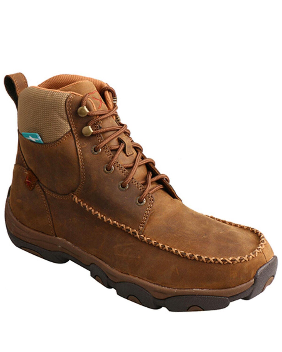 Twisted X Men's 6" Work Moc Hiker Boots - Composite Toe, Tan, hi-res
