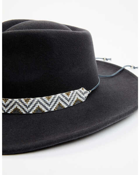 Image #2 - Nikki Beach Women's Skye Beaded Band Western Fashion Hat, Grey, hi-res