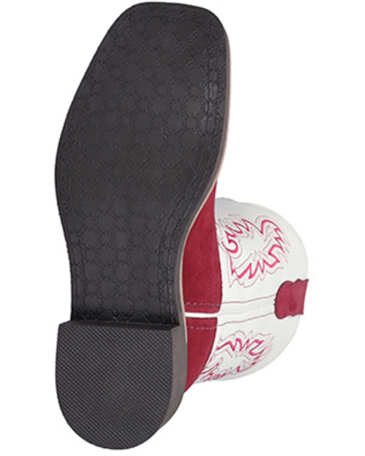 Image #7 - Smoky Mountain Little Girls' Cassidy Western Boots - Broad Square Toe, Red, hi-res
