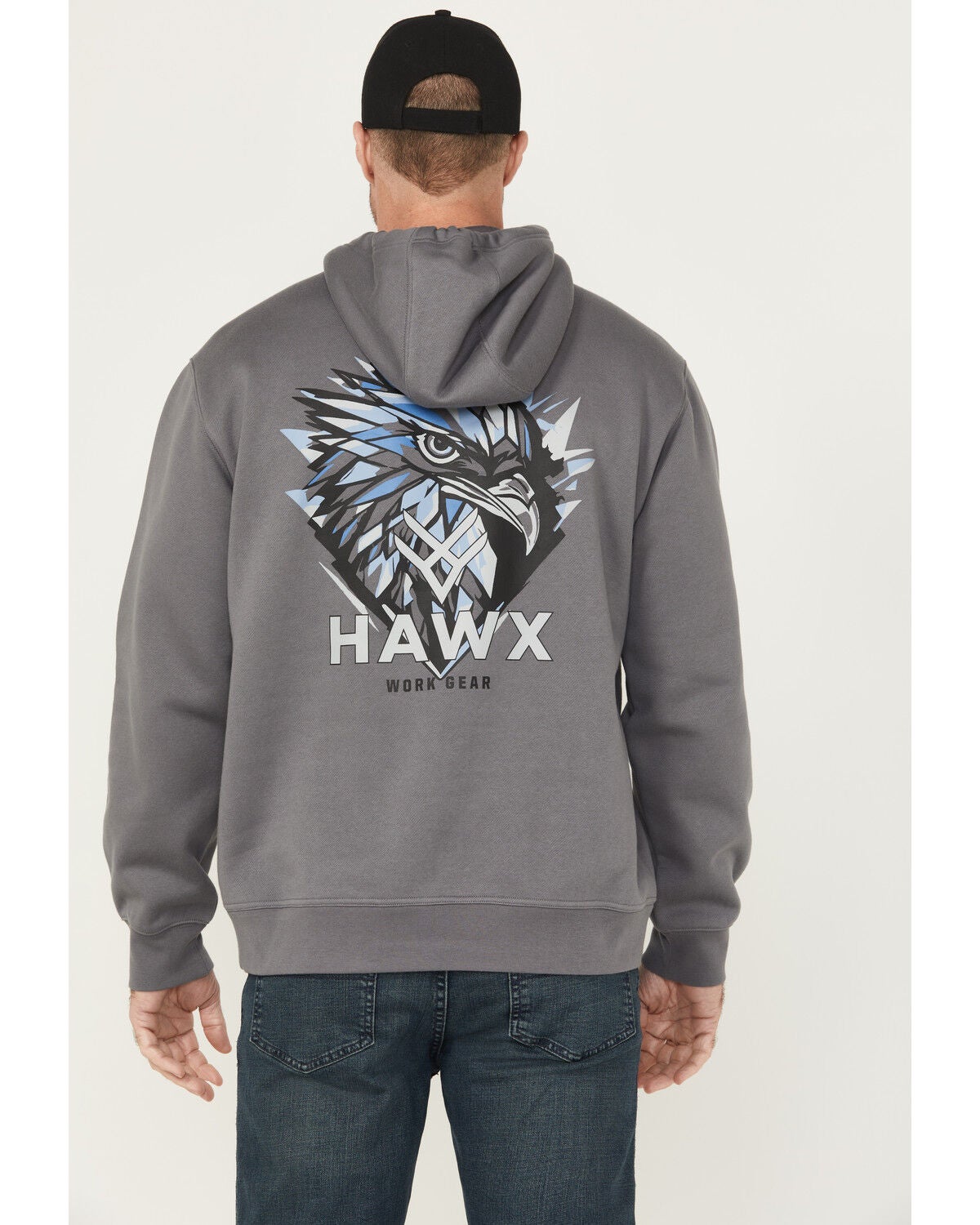 Hawx Men's Hawx Fleece Hooded Sweatshirt, Grey, hi-res