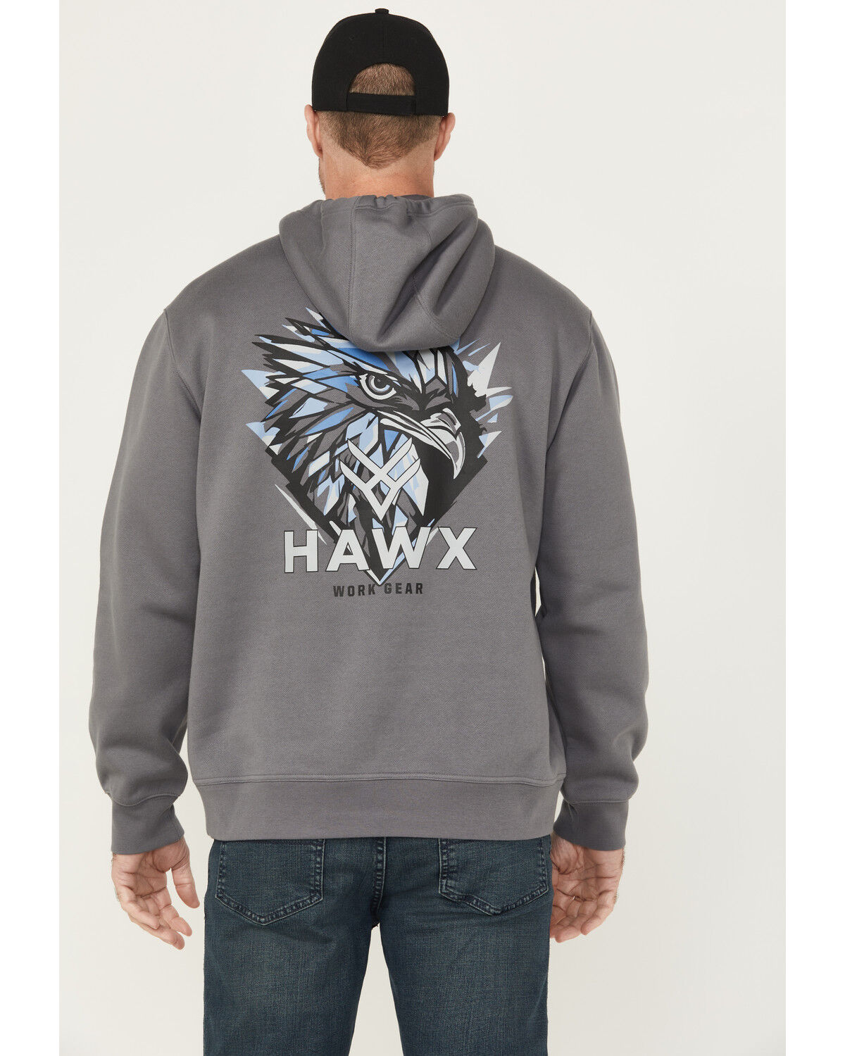Image #1 - Hawx Men's Hawx Fleece Hooded Sweatshirt, Grey, hi-res