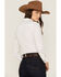Image #4 - RANK 45® Women's Western Cactus Conversation Print Long Sleeve Button-Down Western Riding Shirt, Ivory, hi-res