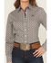 Image #3 - Cinch Women's Medallion Print Long Sleeve Button-Down Western Shirt, Light Blue, hi-res
