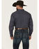 Image #4 - Cinch Men's Geo Print Long Sleeve Button-Down Western Shirt, Navy, hi-res