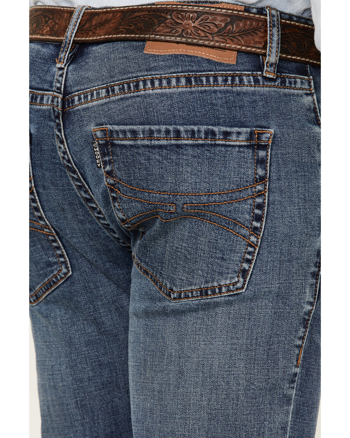 Image #2 - Hooey by Rock & Roll Denim Men's Revolver Medium Wash Reflex Stretch Slim Straight Jeans, Medium Wash, hi-res