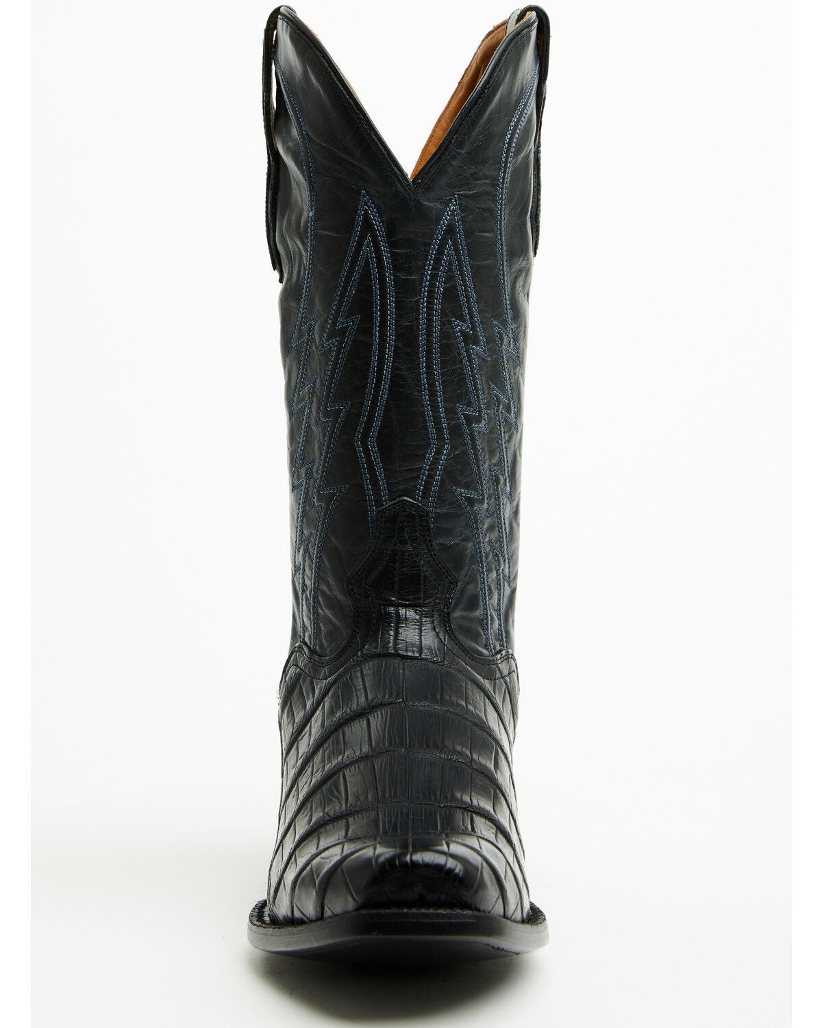 Image #4 - El Dorado Men's Nile Exotic Crocodile Western Boots - Square Toe, Black, hi-res