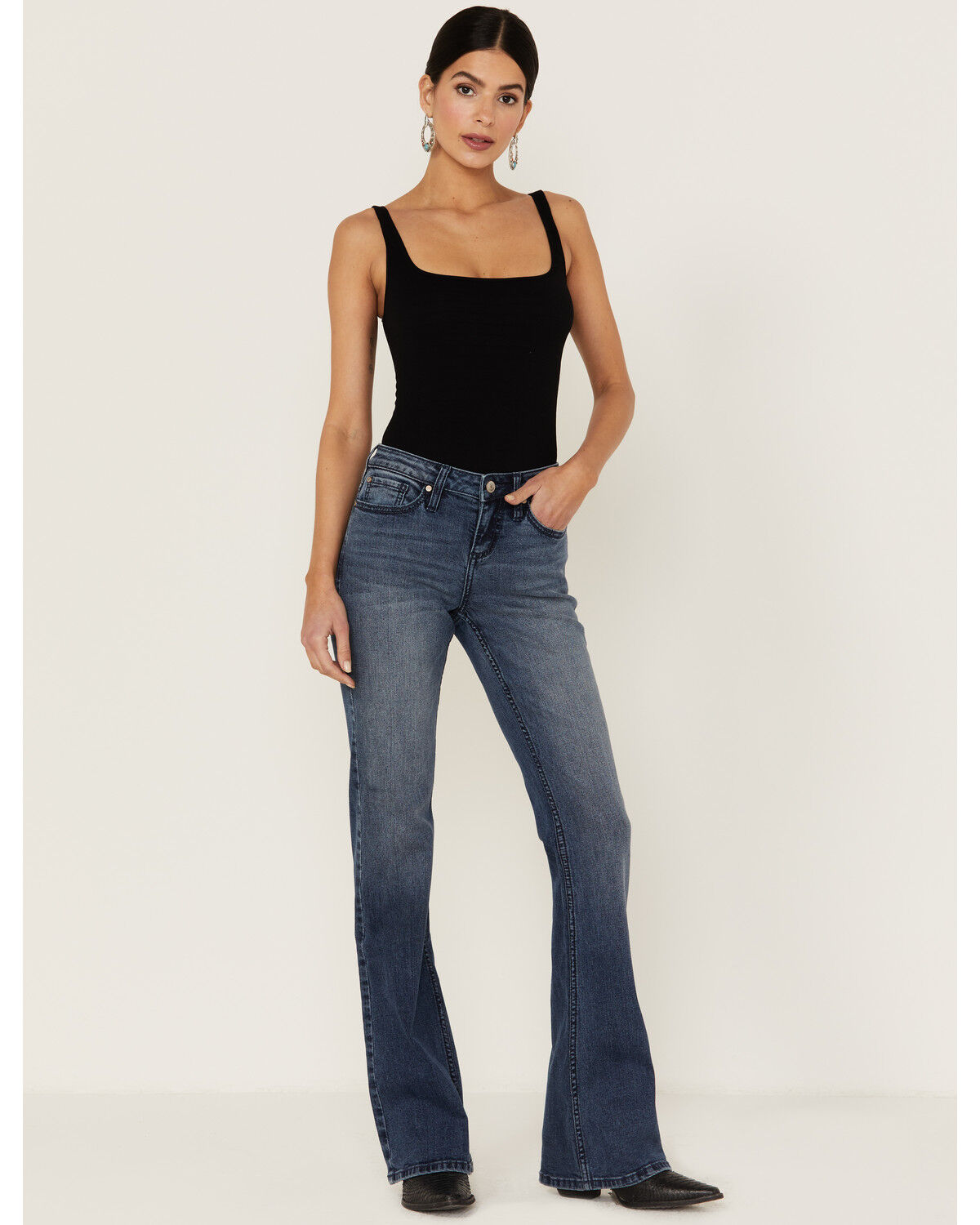 Image #1 - Shyanne Women's  Mr. Dreamer Mid Basic Bootcut Jeans, , hi-res