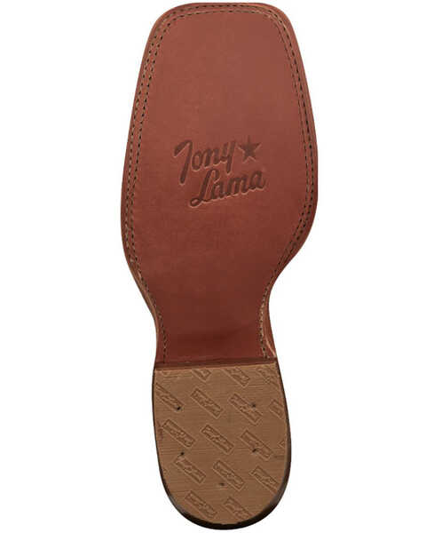 Image #7 - Tony Lama Men's Colburn Western Boots - Broad Square toe, Orange, hi-res