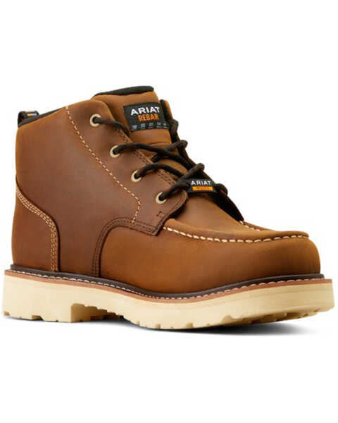 Ariat Men's Rebar Lift Chukka Waterproof Work Boots - Soft Toe , Brown, hi-res