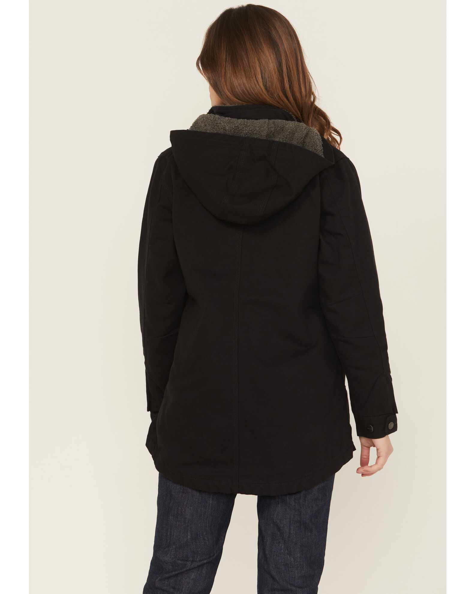 Image #4 - Carhartt Women's Loose Fit Weathered Duck Coat, Black, hi-res