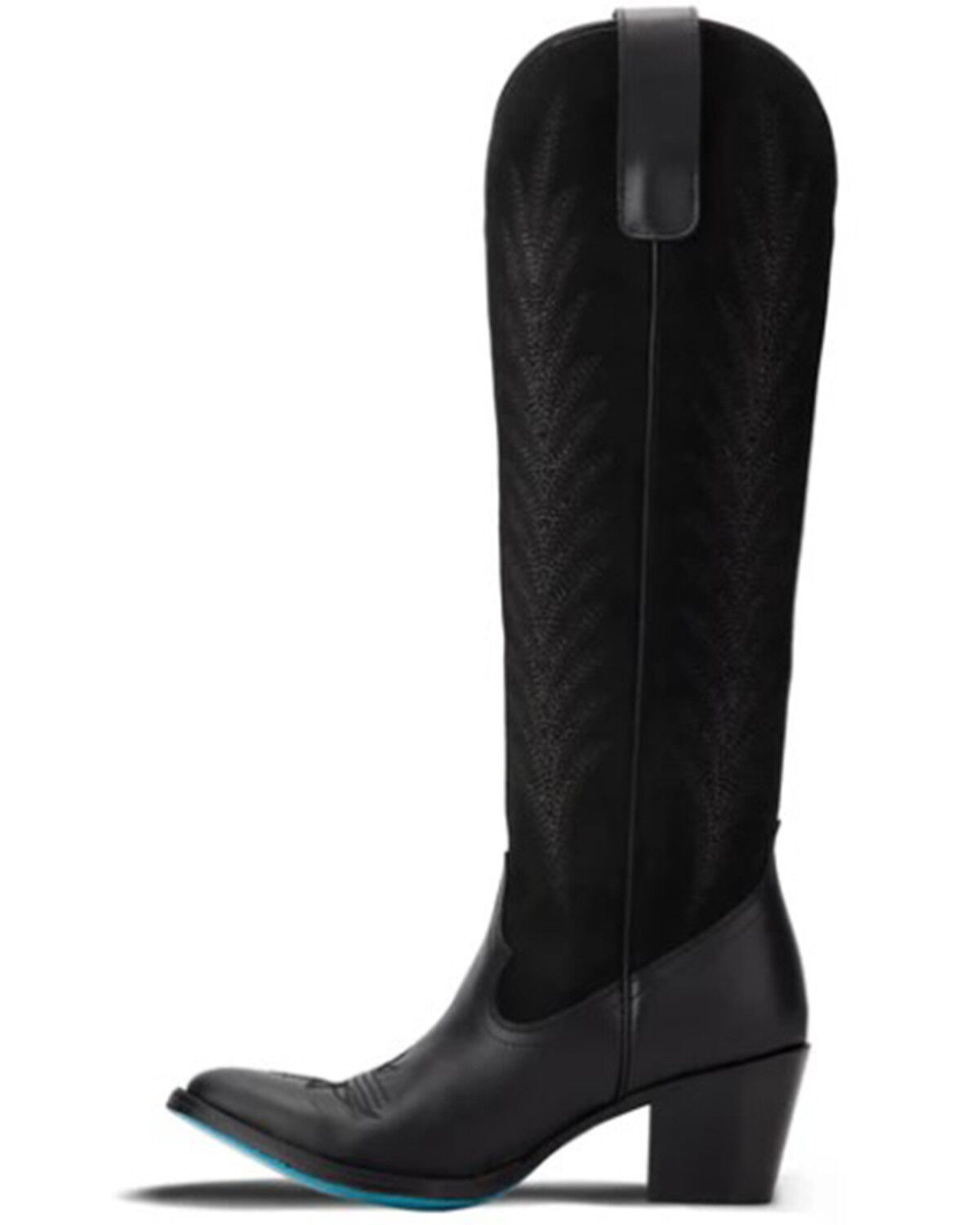 Image #3 - Lane Women's Jentry Suede Knee High Western Boots - Round Toe, Jet Black, hi-res