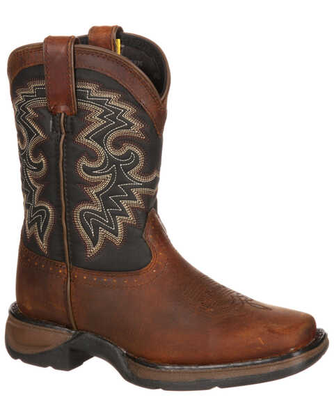 Durango Boys' Western Boots - Square Toe, Tan, hi-res