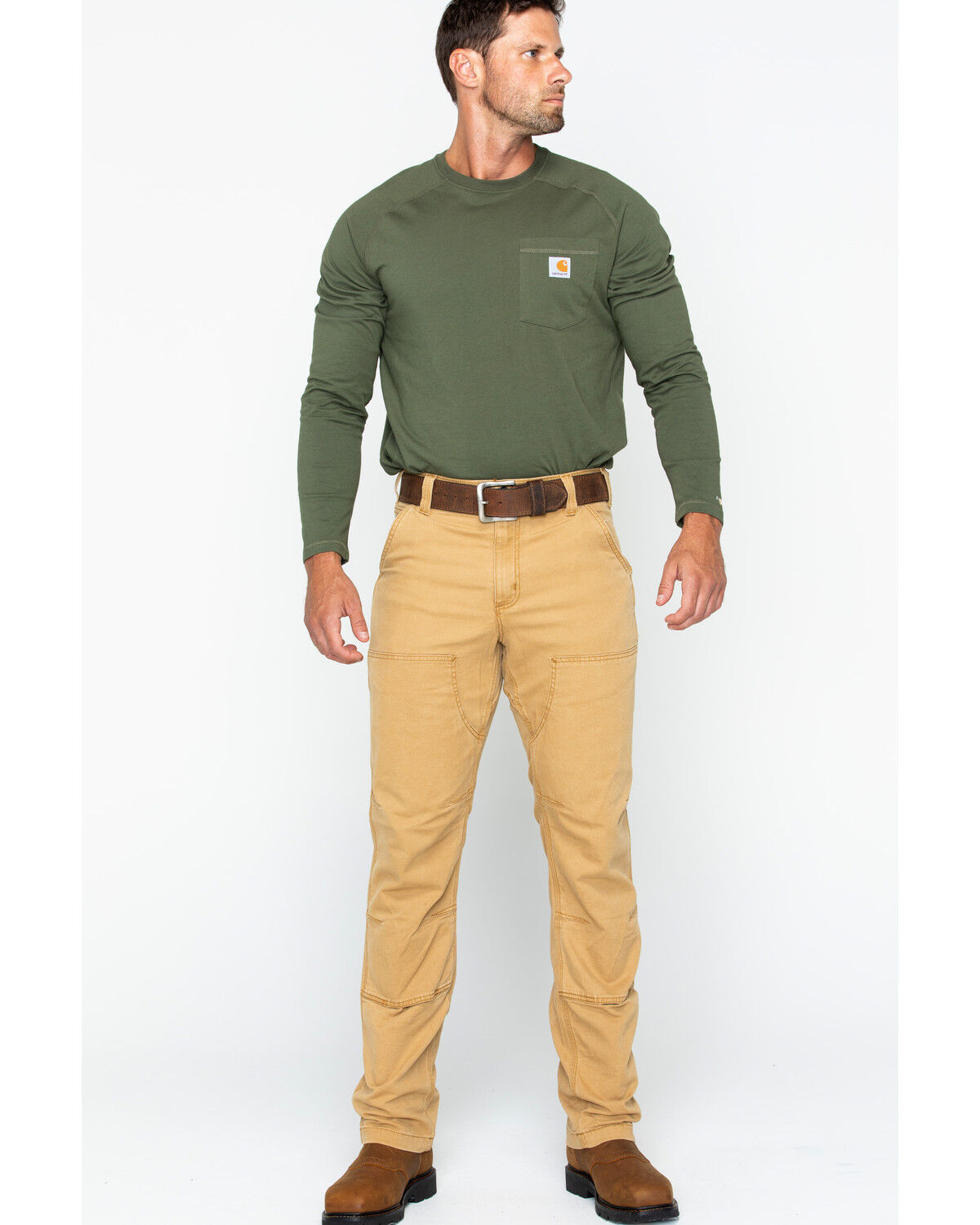 Front Workwear Pants W30,W42 Details about   Carhartt Men's Trousers Rugged Flex Rigby Double 