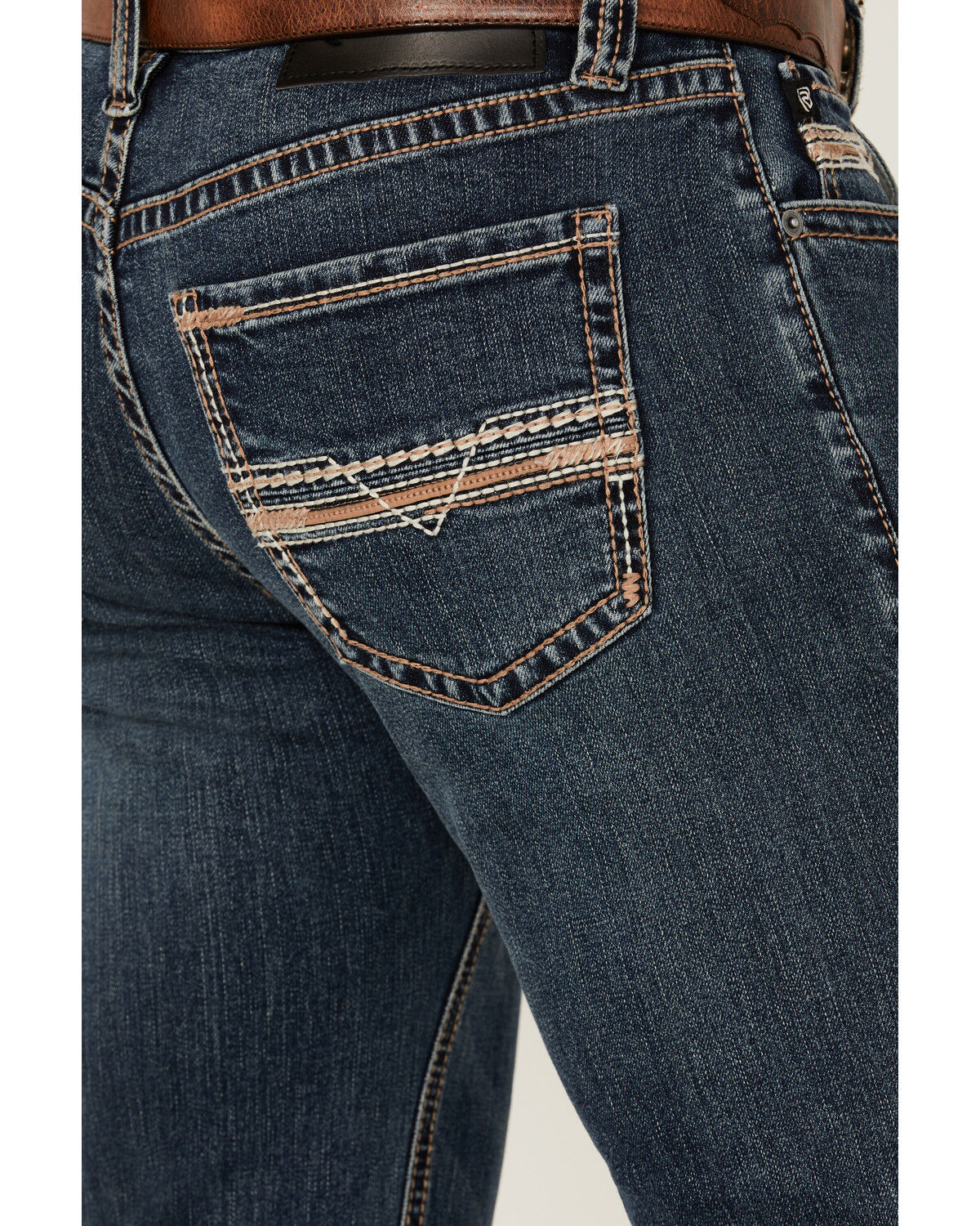 Image #4 - Rock & Roll Denim Men's Revolver Medium Wash Slim Straight Stretch Denim Jeans, Medium Wash, hi-res