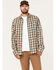 Image #1 - Brothers and Sons Men's Casual Plaid Print Long Sleeve Button Down Western Flannel Shirt, Teal, hi-res