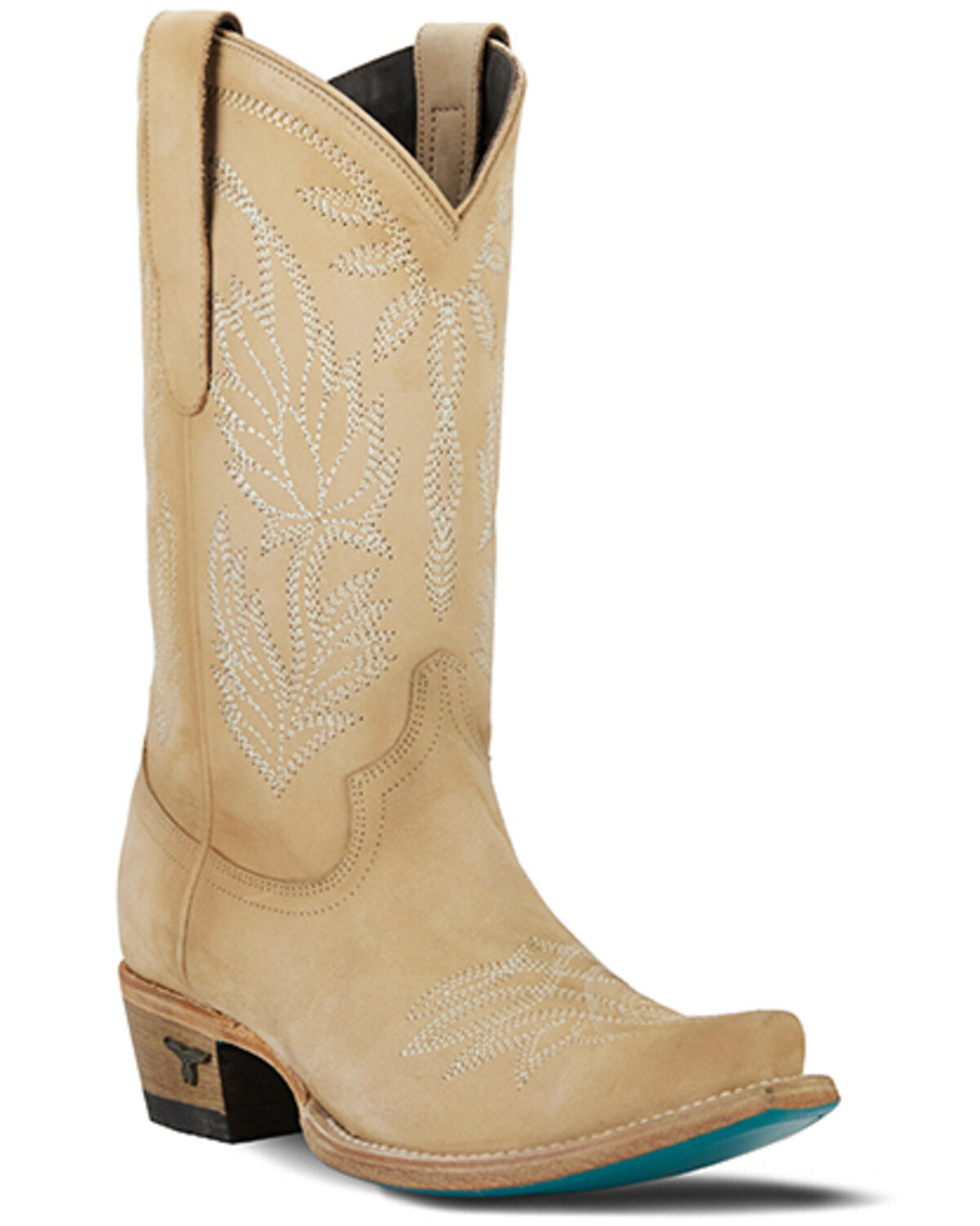Image #1 - Lane Women's Sandaga Midi Western Boots - Snip Toe, Ivory, hi-res
