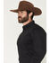 Image #2 - Cody James Men's Basic Solid Long Sleeve Button-Down Stretch Western Shirt, Black, hi-res
