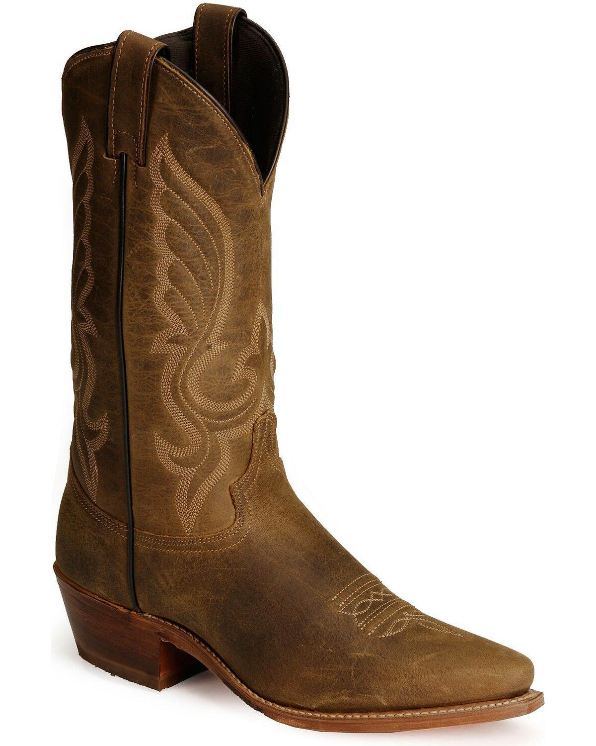 Image #1 - Abilene Men's Distressed Leather Western Boots - Snip Toe, Distressed, hi-res