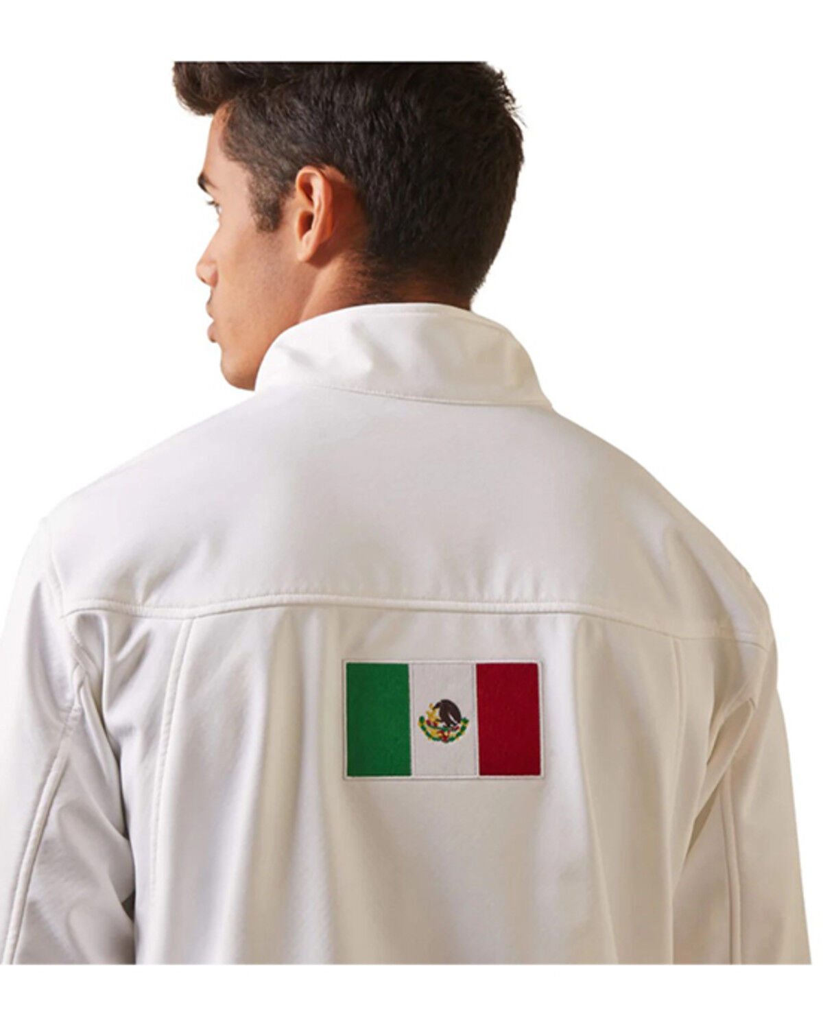 Image #4 - Ariat Men's Team Mexico Softshell Jacket, White, hi-res
