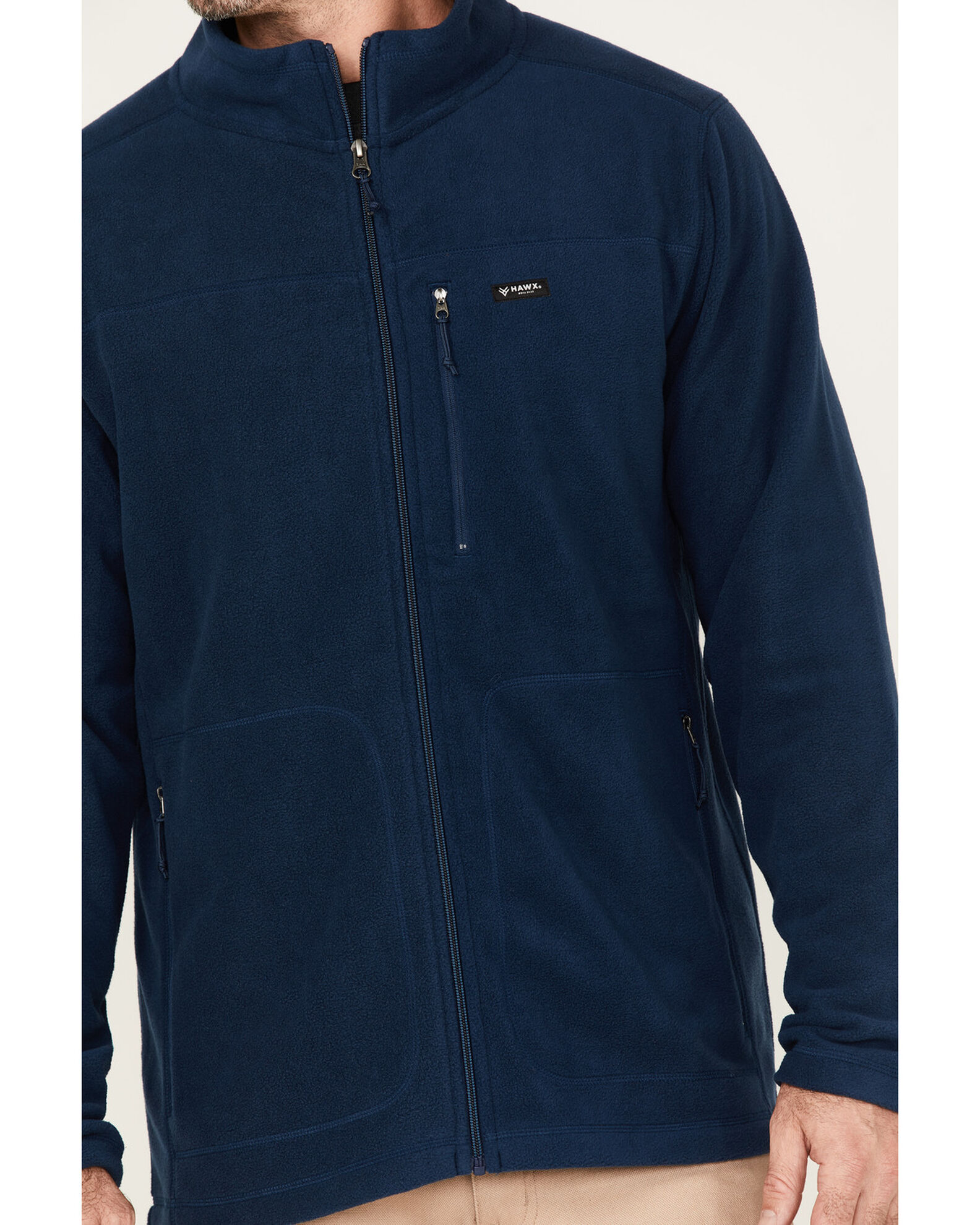 Image #3 - Hawx Men's Micro Fleece Water-repellent Jacket, Blue, hi-res