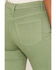 Image #4 - Sneak Peek Women's High Rise Distressed Flare Jeans, Green, hi-res