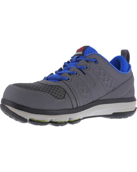 Image #2 - Reebok Men's Leather and Mesh Athletic Oxfords - Alloy Toe, Grey, hi-res