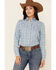 Image #2 - Stetson Women's Embroidered Schiffli Paisley Long Sleeve Snap Western Shirt , Blue, hi-res