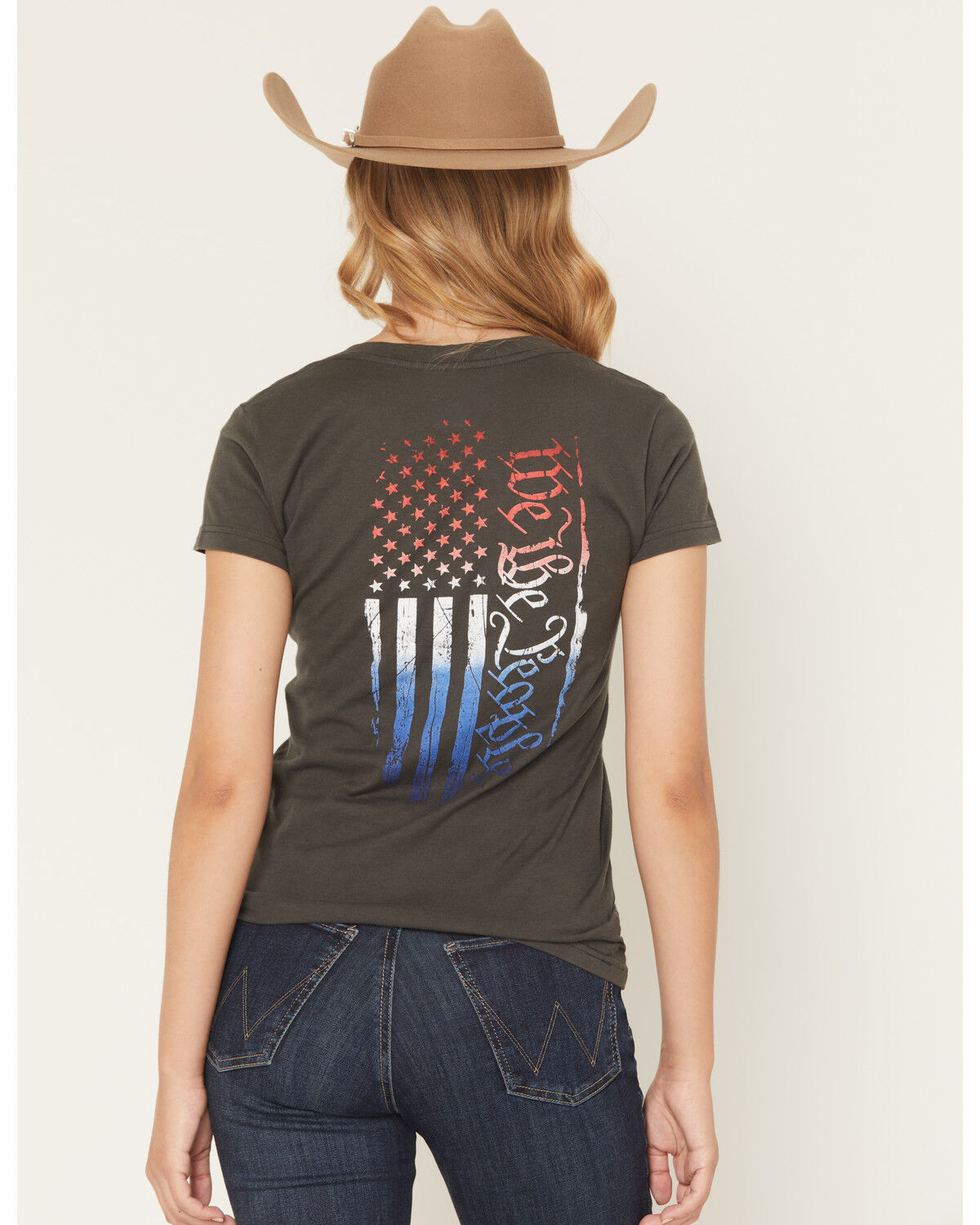 Image #1 - Howitzer Women's We The Free Short Sleeve Graphic Tee, Grey, hi-res