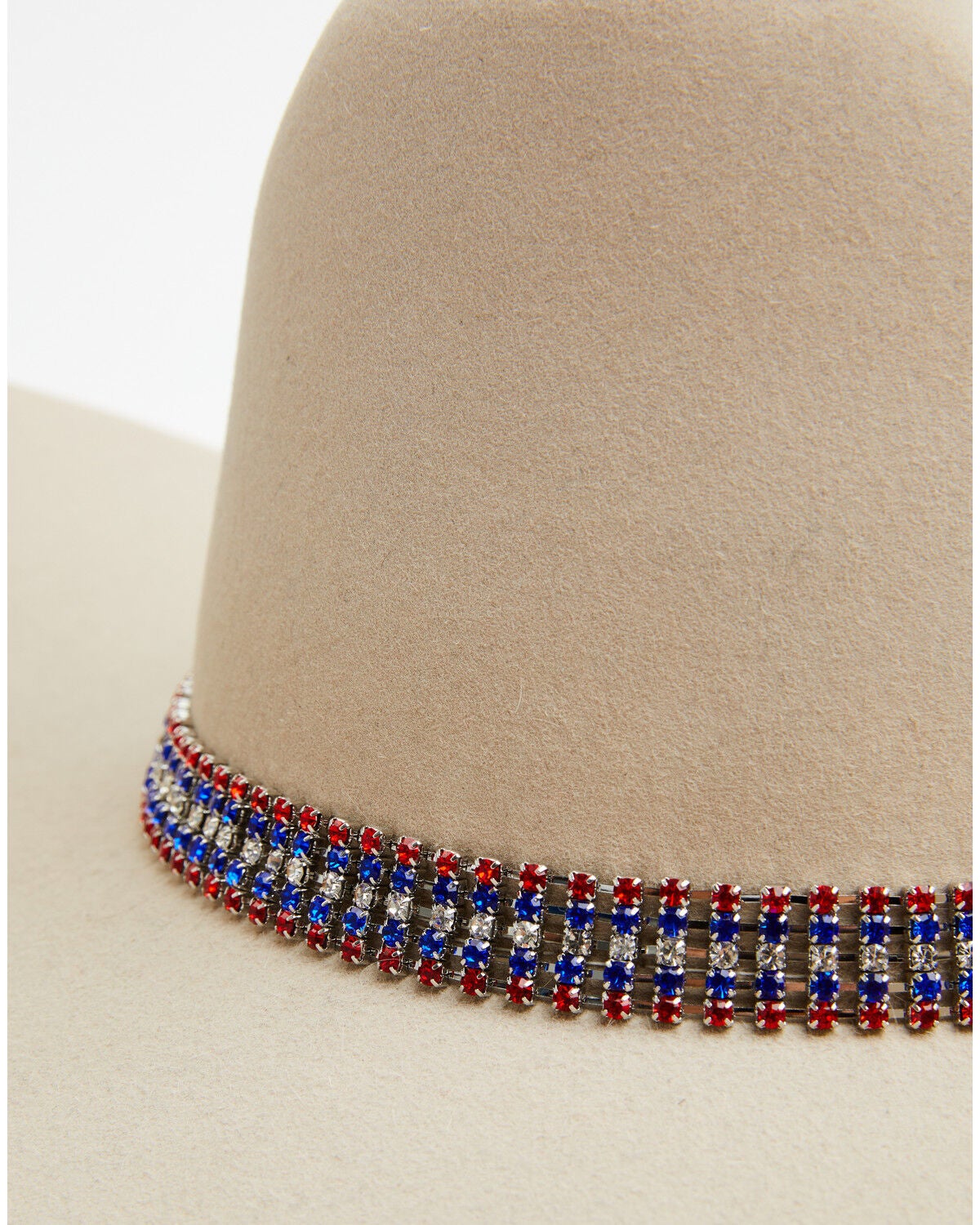 Image #2 - Austin Accent Women's Patriotic Rhinestone Hat Band, Red/white/blue, hi-res