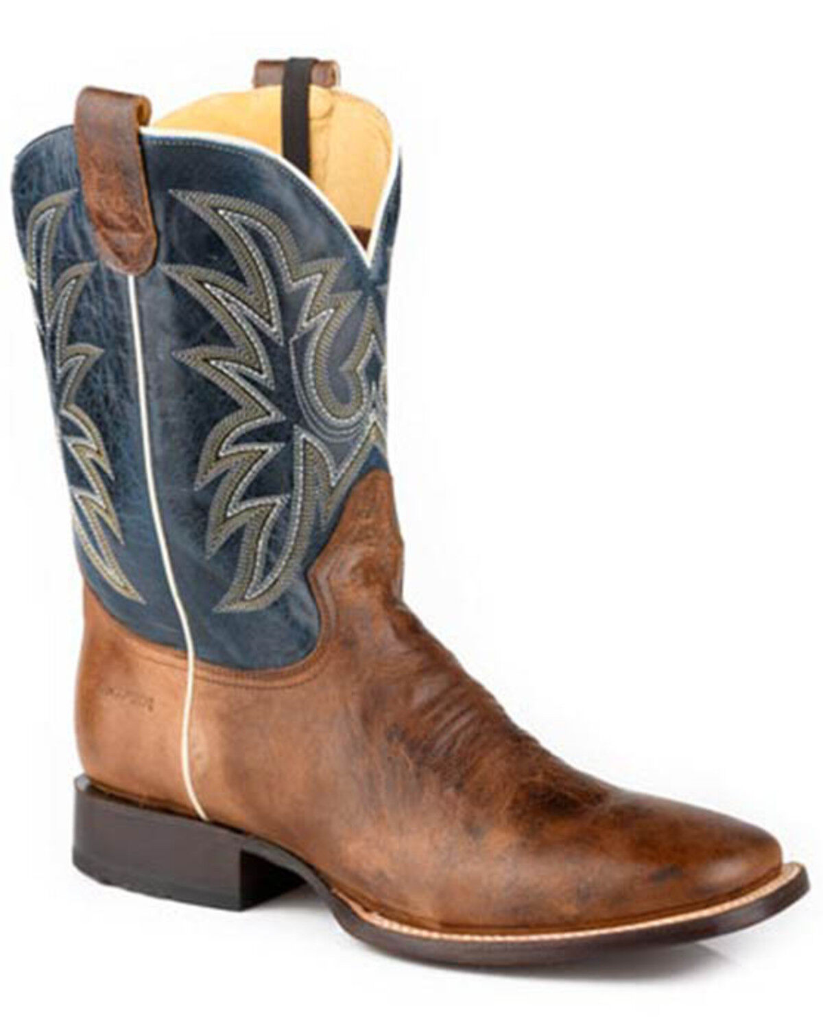 Image #1 - Roper Men's Pierce Concealed Carry Western Boots - Broad Square Toe, Brown, hi-res