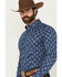 Image #2 - Cody James Men's Gila Grove Floral Striped Long Sleeve Button-Down Stretch Western Shirt, Blue, hi-res