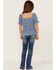 Image #1 - Shyanne Little Girls' Diamond Embroidered Pocket Bootcut Jeans, , hi-res