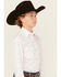 Image #2 - Panhandle Boys' Conversation Print Long Sleeve Snap Western Shirt, White, hi-res