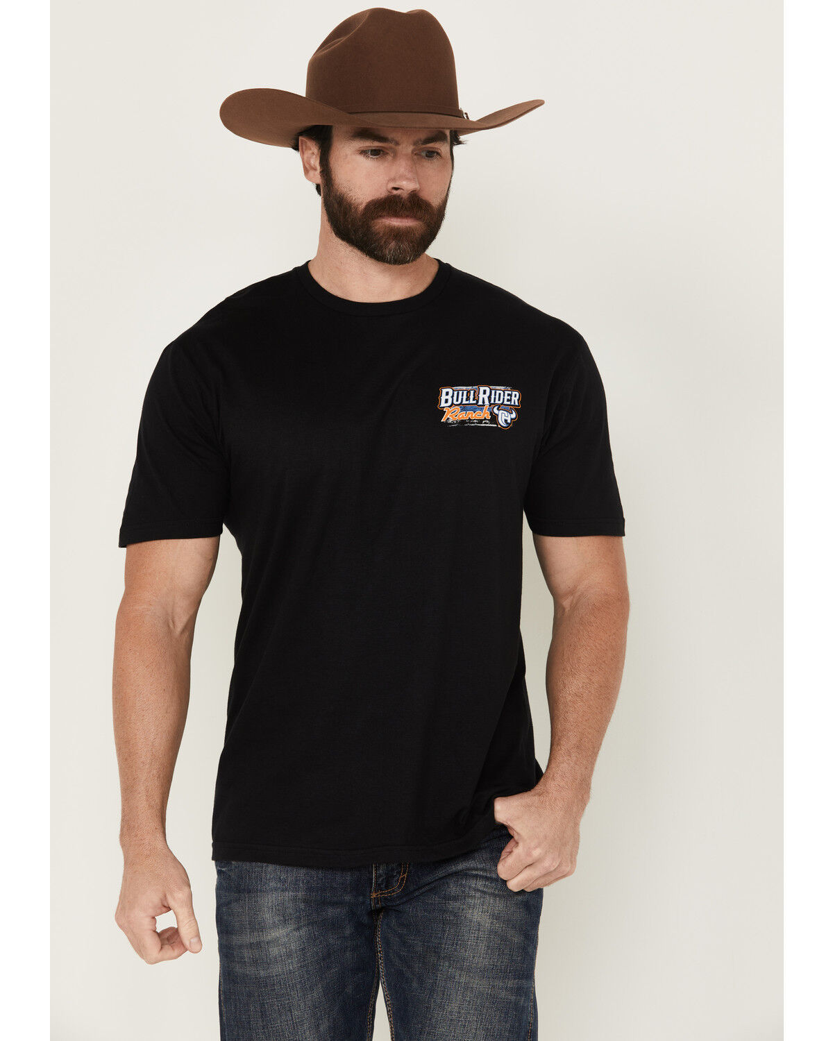 Image #2 - Cowboy Hardware Men's Boot Barn Exclusive Bull Rider Ranch Short Sleeve Graphic T-Shirt, Black, hi-res