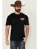 Image #2 - Cowboy Hardware Men's Boot Barn Exclusive Bull Rider Ranch Short Sleeve Graphic T-Shirt, Black, hi-res