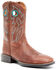Image #1 - Justin Men's Brandy Bowline Cowhide Leather Western Boot - Broad Square Toe, Brown, hi-res