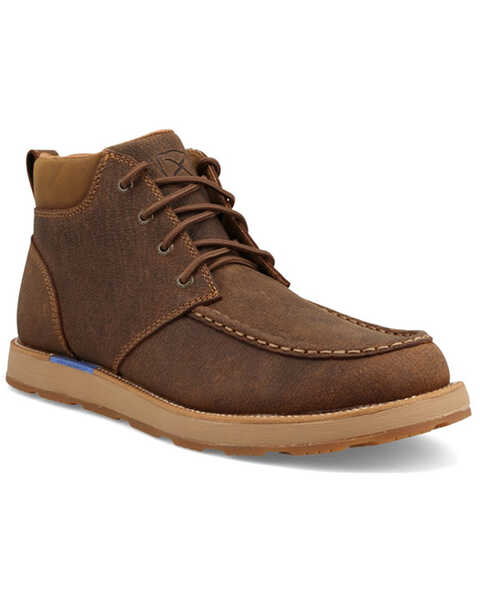 Twisted X Men's 6" CellStretch® Wedge Sole Casual Boots - Moc Toe, Brown, hi-res
