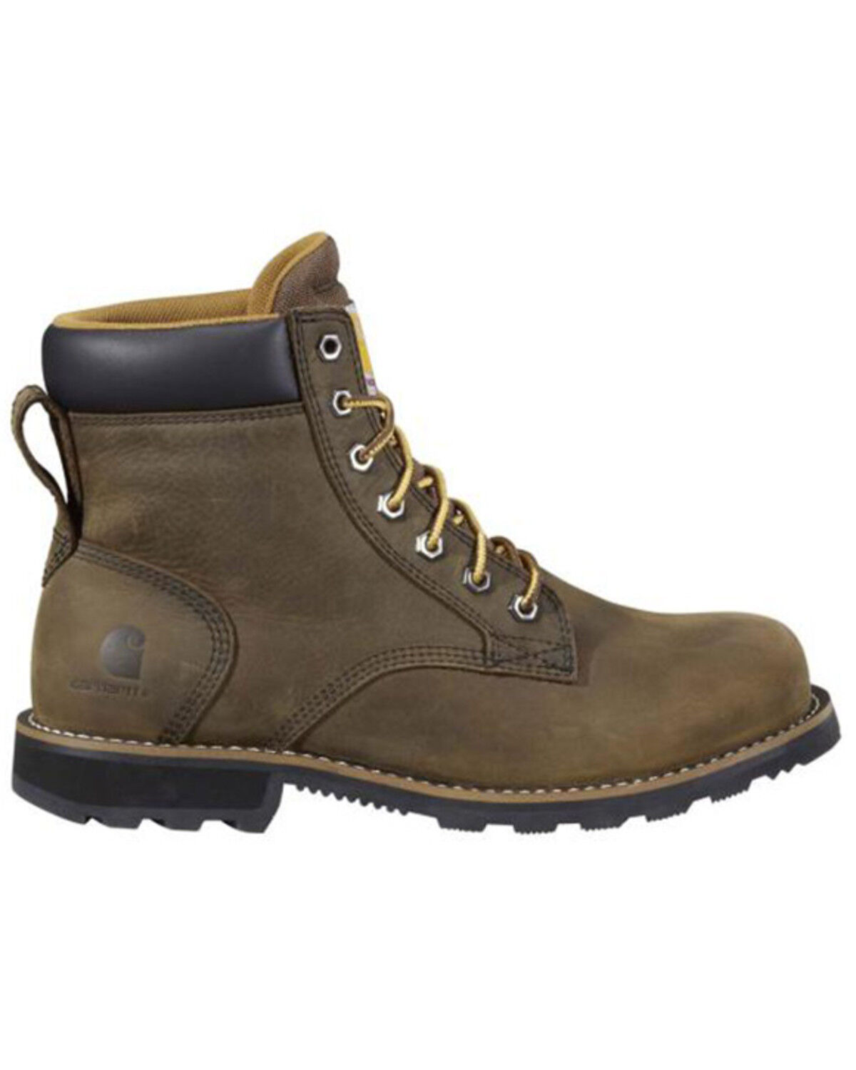 Image #2 - Carhartt Men's 6" Frontier Waterproof Work Boots - Soft Toe, Brown, hi-res