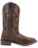 Image #2 - Laredo Women's Lockhart Studded Performance Western Boots - Broad Square Toe, Dark Brown, hi-res