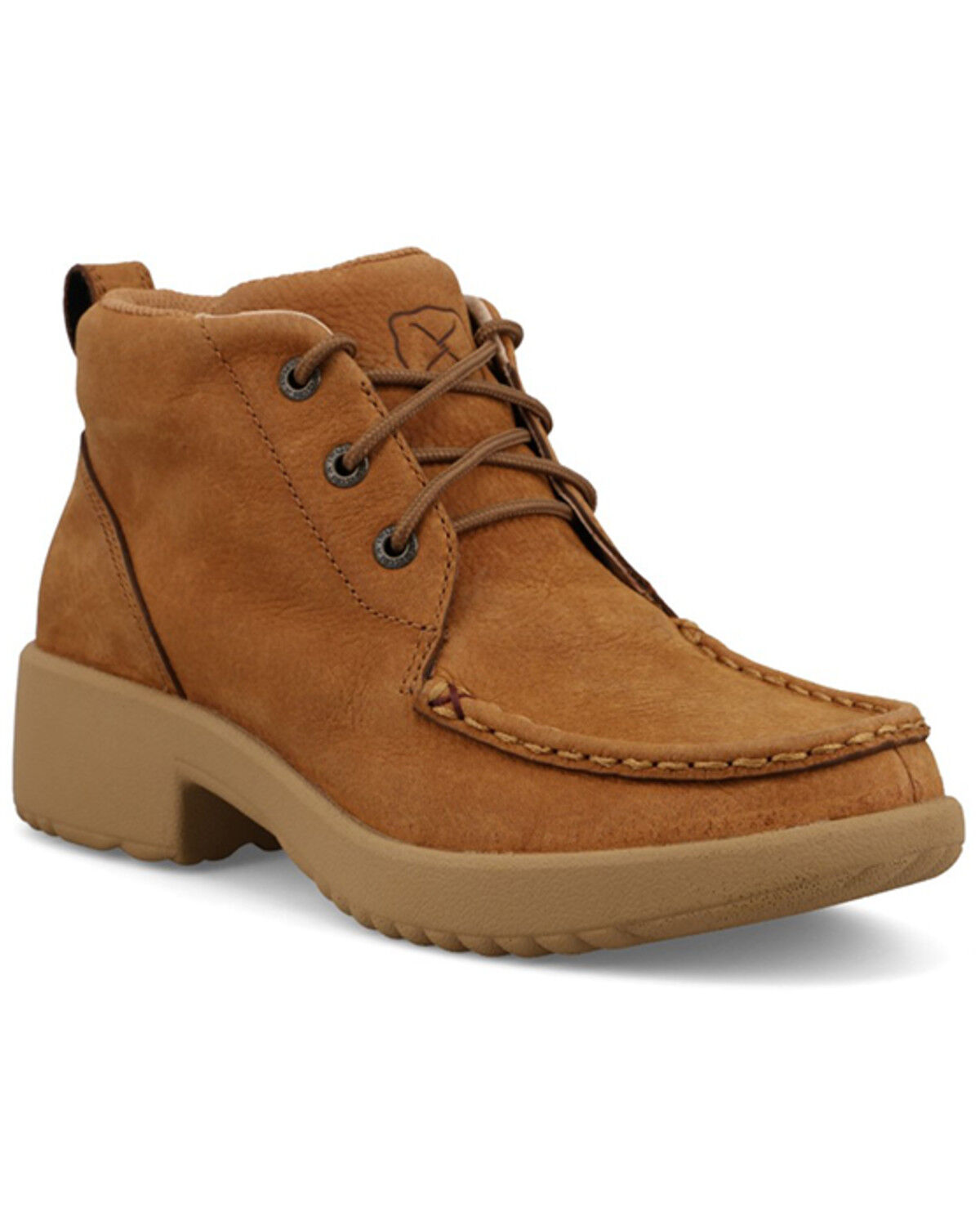 Image #1 - Twisted X Women's Platform Shoes - Moc Toe, Chestnut, hi-res